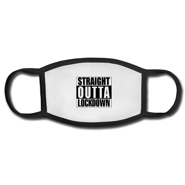 straight outta lockdown facemask adult